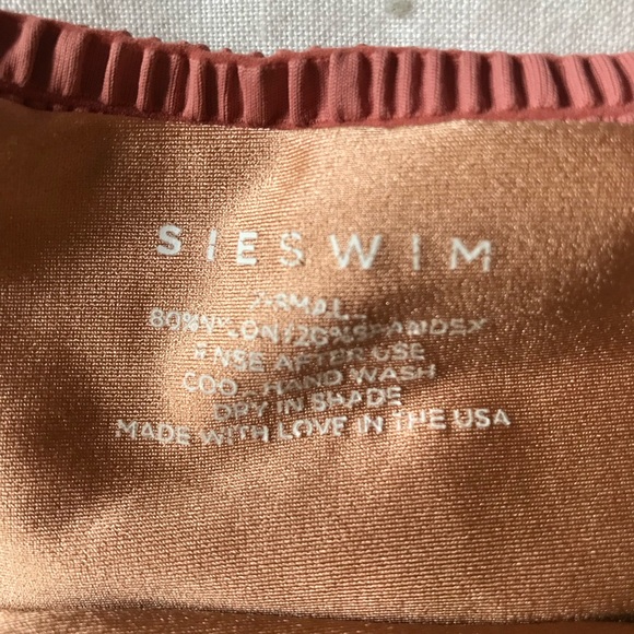NWOT SIE SWIM Rose Gold Smocked Bikini Set - Picture 4 of 9